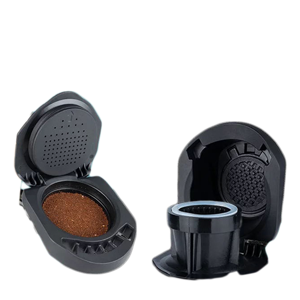 Reusable Dolce Gusto pod made of eco-friendly materials for sustainable coffee brewing.