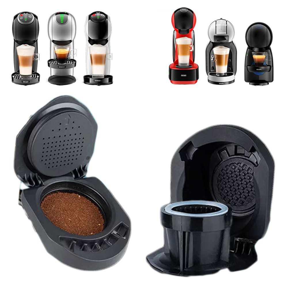 Reusable Dolce Gusto pod made of eco-friendly materials for sustainable coffee brewing.